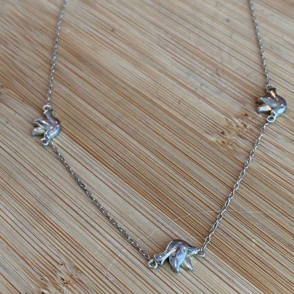 Thailand 925 FAS Silver 3 Dove Necklace - Picture 9 of 10